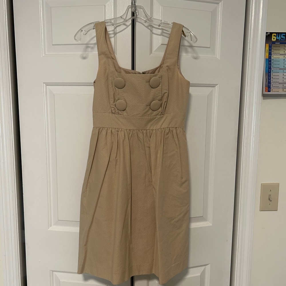 Banana Republic Light Tan Textured Dress